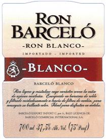 BARCELO RON BARCELO BLANCO BAJO LICENCIA COMERCIAL INTERNACIONALINTERNACIONAL