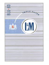 BLU BLU83 83 L&M LM BLU-83 TRIPLE FILTERFILTER