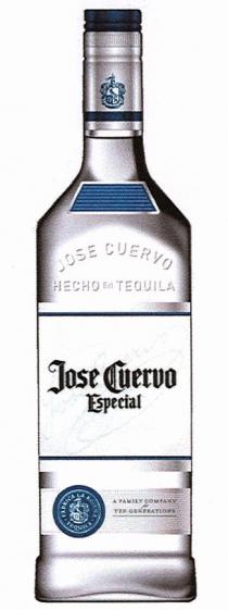 JOSECUERVO CUERVO ROJENA JOSE CUERVO HECHO EN TEQUILA ESPECIAL A FAMILY COMPANY FOR EN GENERATIONS FABRICA LA ROJENA