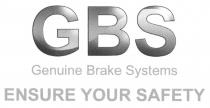 GBS GENUINE BRAKE SYSTEMS ENSURE YOUR SAFETYSAFETY
