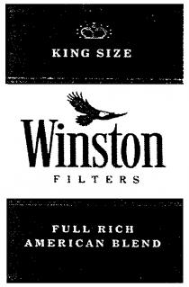 WINSTON KING SIZE FILTERS FULL RICH AMERICAN BLEND
