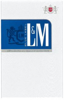 L&M LM BLUE LABEL INTERNATIONAL QUALITY SINCE 18721872