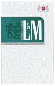 LM L&M GREEN LABEL INTERNATIONAL QUALITY SINCE 18721872