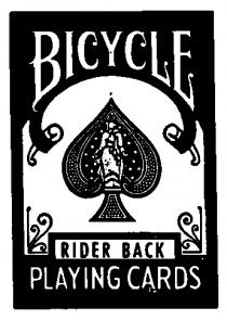 BICYCLE RIDER BACK PLAING CARDS