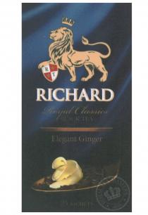 RICHARD RT RICHARD ROYAL CLASSICS ELEGANT GINGER ROYAL TEA MASTERS BLACK TEA