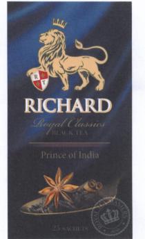 RICHARD RT RICHARD PRINCE OF INDIA ROYAL CLASSICS BLACK TEA ROYAL TEA MASTERSMASTERS