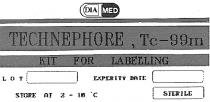 DIAMED TECHNEPHORE KIT FOR LABELLING DIA MED