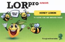 LORPRO LOR PRO LORPRO JUNIOR HELLO KIDS HONEY LEMON TO SOOTHE SORE AND IRRITATED THROAT 16 COUGH AND THROAT TABLETSTABLETS