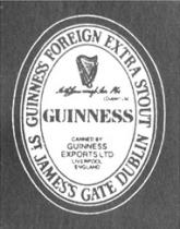 GUINNESS GUINNESS FOREIGN EXTRA STOUT JAMESS GATE DUBLIN GUINESS EXPORTS LIVERPOOL ENGLANDENGLAND