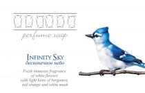 INFINITY SKY БЕСКОНЕЧНОЕ НЕБО FRESH IMMENSE FRAGRANCE OF WHITE FLOWERS WITH LIGHT HINTS OF BERGAMOT RED ORANGE AND WHITE MUSK PERFUME SOAPSOAP