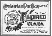 PACIFICO CERVEZA CLARA CERVECERIA DEL