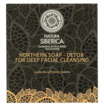 NATURASIBERICA SIBERICA DETOX NATURA SIBERICA NORTHERN SOAP - DETOX COSMETICS OF WILD HERBS AND FLOWERS FOR DEEP FACIAL CLEANSING BASED ON ACTIVATED CARBON НА ОСНОВЕ 100% РАСТИТЕЛЬНЫХ КОМПОНЕНТОВКОМПОНЕНТОВ