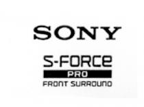 SONY SFORCE FORCE SONY S-FORCE PRO FRONT SURROUNDSURROUND