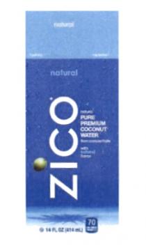 ZICO ZICO NATURAL PURE PREMIUM COCONUT WATER WITH NATURAL FLAVOR HYDRATE REPLENISH FROM CONCENTRATECONCENTRATE