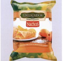 DELICADOS NACHOS NACHO DELICADOS NACHOS 1996 PREMIUM QUALITY С КУСОЧКАМИ ЛУКА И МОРСКОЙ СОЛЬЮСОЛЬЮ