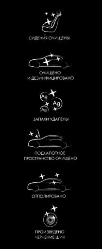 СИДЕНИЯ ОЧИЩЕНЫ ОЧИЩЕНО И ДЕЗИНФИЦИРОВАНО AG ЗАПАХИ УДАЛЕНЫ ПОДКАПОТНОЕ ПРОСТРАНСТВО ОЧИЩЕНО ОТПОЛИРОВАНО ПРОИЗВЕДЕНО ЧЕРНЕНИЕ ШИНШИН