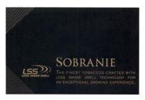 SOBRANIE LSS LESS SMOKE SMELL THE FINEST TOBACCOS CRAFTED WITH LESS SMOKE SMELL TECHNOLOGY FOR AN EXCEPTIONAL SMOKING EXPERIENCE SOBRANIE