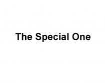 THE SPECIAL ONEONE