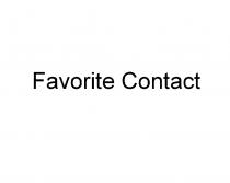 FAVORITE CONTACTCONTACT