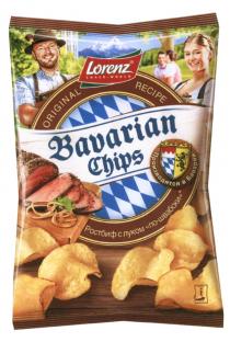 LORENZ SNACK-WORLD BAVARIAN CHIPS РОСТБИФ С ЛУКОМ ПО-ШВАБСКИ ORIGINAL RECIPE ПРОИЗВОДЯТСЯ В БАВАРИИ LORENZ SNACKWORLD ШВАБСКИ ШВАБСКИ SNACK WORLDWORLD