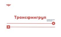 ТФГ ТРАНСФИНГРУП УПРАВЛЯЮЩАЯ КОМПАНИЯ ТРАНСФИНГРУП