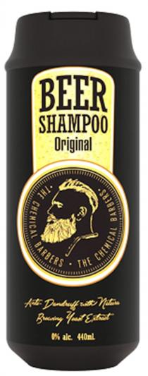 BEER SHAMPOO ORIGINAL THE CHEMICAL BARBERS ANTI DANDRUFF WITH NATURAL BREWING YEAST EXTRACTEXTRACT