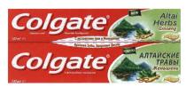 COLGATE ALTAI HERBS GINSENG CALCIUM AND FLUORIDE TOOTHPASTE АЛТАЙСКИЕ ТРАВЫ ЖЕНЬШЕНЬ С ЭКСТРАКТАМИ ТРАВ И ЖЕНЬШЕНЕМ КРЕПКИЕ ЗУБЫ ЗДОРОВЫЕ ДЕСНЫ С ФТОРИДОМ И КАЛЬЦИЕМ COLGATE