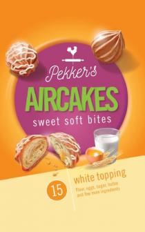 PEKKERS AIRCAKES SWEET SOFT BITES WHITE TOPPING PEKKER PEKKERS AIRCAKES PEKKER PEKKERSPEKKER'S