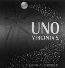 UNO VIRGINIA S. MENTHOL CAPSULE VIRGINIA VIRGINIAS VIRGINIAS