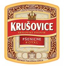 KRUSOVICE KRALOVSKY PIVOVAR PSENICNE ROYAL CZECH PREMIUM BEER BREWED FOR KINGS SINCE KRUSOVICE KRALOVSKY PIVOVAR