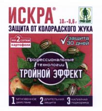 ИСКРА ГРИН БЭЛТ ЗАЩИТА ОТ КОЛОРАДСКОГО ЖУКА 30 ДНЕЙ НА 2 СОТКИ КАРТОФЕЛЯ ПРОФЕССИОНАЛЬНЫЕ ТЕХНОЛОГИИ ТРОЙНОЙ ЭФФЕКТ МГНОВЕННОЕ ДЕЙСТВИЕ ДЛИТЕЛЬНАЯ ЗАЩИТА КАЛИЙНАЯ ПОДКОРМКА БЭЛТ