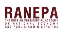 RANEPA THE RUSSIAN PRESIDENTIAL ACADEMY OF NATIONAL ECONOMY AND PUBLIC ADMINISTRATION RANEPA