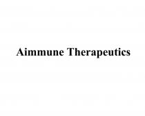 AIMMUNE THERAPEUTICS AIMMUNE