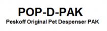 POP-D-PAK PESKOFF ORIGINAL PET DESPENSER PAK POPDPAK PESKOFF PAK POPD DPAK POPPAK POPD DPAK POPDPAK POP PAK POPPAK