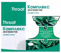 THROAT КОМПЛЕКС ЭКСТРАКТОВ ШАЛФЕЯ И МЯТЫ РАСТИТЕЛЬНЫЕ ЭКСТРАКТЫ СПОСОБСТВУЮТ УМЕНЬШЕНИЮ ВОСПАЛЕНИЯ ГОРЛА И ПРОТИВОМИКРОБНОЕ ДЕЙСТВИЕДЕЙСТВИЕ