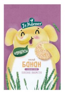 JR.KORNER КОРНЕРСЫ СПЕЛЫЙ БАНАН ЦЕЛЬНЫЕ ЗЛАКИ ПОЛЕЗНОЕ ЛАКОМСТВО JRKORNER KORNER КОРНЕРСЫ JRKORNER JR. JR KORNER