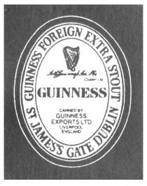 GUINNESS ST JAMESS GATE DUBLIN FOREIGN EXTRA STOUT