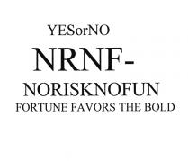 YESORNO NRNF - NORISKNOFUN FORTUNE FAVORS THE BOLDBOLD