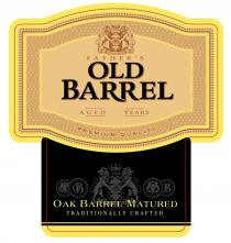 FATHERS OLD BARREL AGED YEARS PREMIUM QUALITY OAK BARREL MATURED TRADITIONALLY CRAFTEDFATHER'S CRAFTED