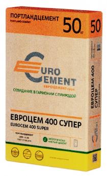 EURO CEMENT ПОРТЛАНДЦЕМЕНТ ЕВРОЦЕМ 400 СУПЕР EUROCEM 400 SUPER ЕВРОЦЕМЕНТ ГРУП PORTLAND CEMENT СОЗИДАНИЕ В ГАРМОНИИ С ПРИРОДОЙ ЦЕМ ЭКОЛОГИЧЕСКИ ЧИСТЫЙ ЦЕМЕНТЦЕМЕНТ