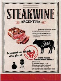 STEAKWINE ARGENTINA STEAK FOR BBQ ELEGANT AND BALANCED AND KEEP IN MIND THE COOKING TIMETIME