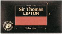 SIR THOMAS LIPTON SINCE 1890 PREMIUM SELECTION OF WORLD'S TEA T.