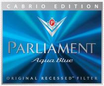 PARLIAMENT AQUA BLUE CABRIO EDITION ORIGINAL RECESSED FILTER