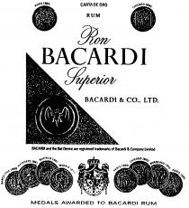 RON BACARDI SUPERIOR BACARDI CO LTD CARTA DE ORO RUM