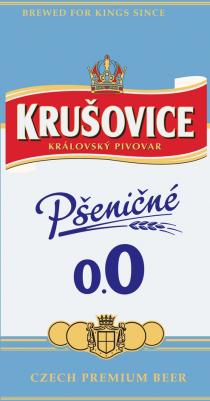 KRUSOVICE KRALOVSKY PIVOVAR PSENICNE 0.0 CZECH PREMIUM BEER BREWED FOR KINGS SINCESINCE