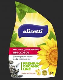 ALIZETTI PREMIUM ORGANIC LINE ПРЕССОВОЕ МАСЛО ПОДСОЛНЕЧНОЕ ДЕЗОДОРИРОВАННОЕ РАФИНИРОВАННОЕ ПОЛЬЗА ВИТАМИНОВ ХАЛЯЛЬ HALAL FOOD CERTIFIEDCERTIFIED