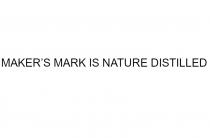 MAKERS MARK IS NATURE DISTILLEDMAKER'S DISTILLED