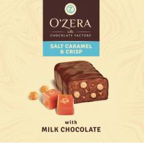 OZ OZERA THE CHOCOLATE FACTORY SALT CARAMEL & CRISP WITH MILK CHOCOLATEO'ZERA