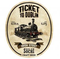 TICKET TO DUBLIN IRISH STOUT MADE IN SOCHI CRAFT BEERBEER