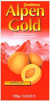 STOLLWERCK ALPEN GOLD МОЛОЧНЫЙ ШОКОЛАД С АБРИКОСОВОЙ НАЧИНКОЙ APRICOT